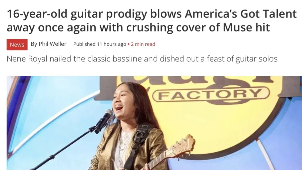 “เนเน่” มาแรงไม่หยุด Guitar World ชูมือกีตาร์อัจฉริยะวัย 16
