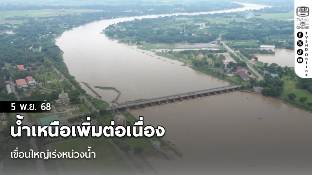 น้ําเหนือเพิ่มต่อเนื่อง เขื่อนใหญ่เร่งหน่วงน้ํา