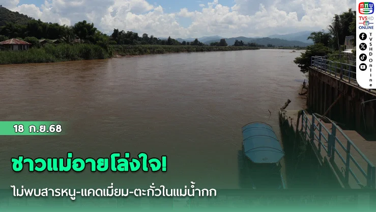 ชาวแม่อายโล่งใจ! ไม่พบสารหนู-แคดเมี่ยม-ตะกั่วในแม่น้ํากก