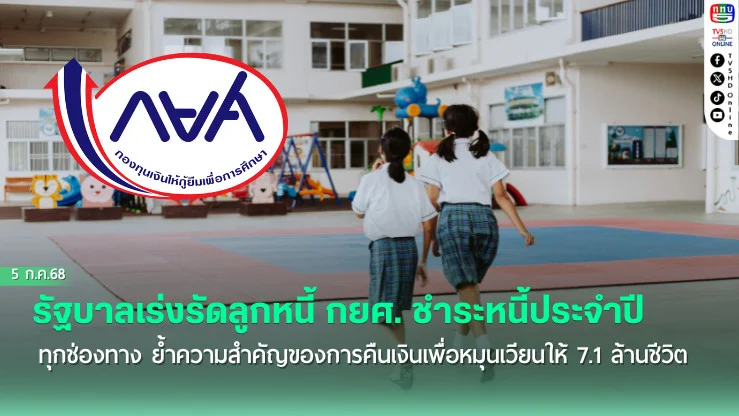 5 ก.ค.วันสุดท้าย! ลูกหนี้ กยศ. กว่า 3.5 ล้านคน ต้องชำระหนี้