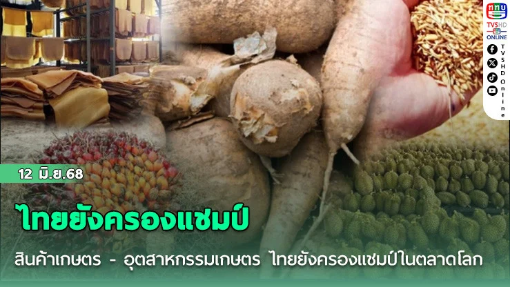 สนค. เผย สินค้าเกษตร - อุตสาหกรรมเกษตร ไทยยังครองแชมป์ในตลาดโลก