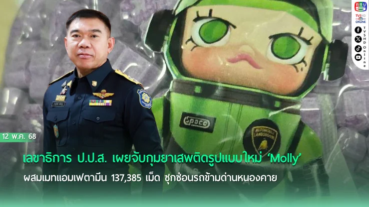 ป.ป.ส. เตือนภัย Molly ยาอีผสมเมทฯ ระบาด