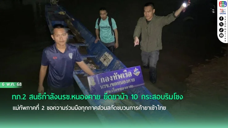 นบ.ยส.24 สกัดยาเสพติดล็อตใหญ่ริมฝั่งโขง