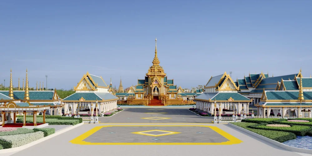 คลิปจําลองการก่อสร้างพระเมรุมาศ สมเด็จพระนางเจ้าสิริกิติ์ พระบรมราชินีนาถ พระบรมราชชนนีพันปีหลวง
