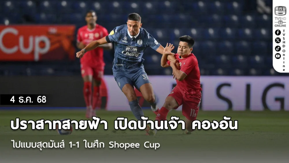 ปราสาทสายฟ้า เปิดบ้านเจ๊า คองอัน ไปแบบสุดมันส์ 1-1 ในศึก Shopee Cup