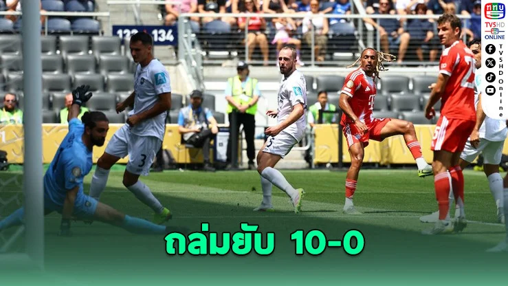 บาเยิร์นโหดจัด! ถล่มออกแลนด์ยับ 10-0 เปิดหัวคลับเวิลด์คัพ