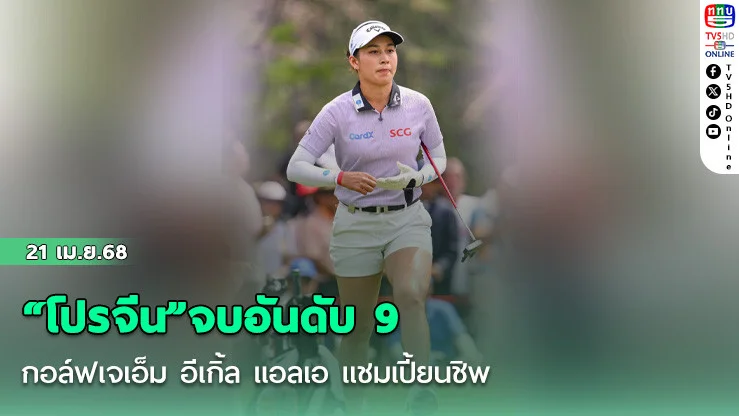 “โปรจีน”จบอันดับ 9 กอล์ฟเจเอ็ม อีเกิ้ล แอลเอ แชมเปี้ยนชิพ