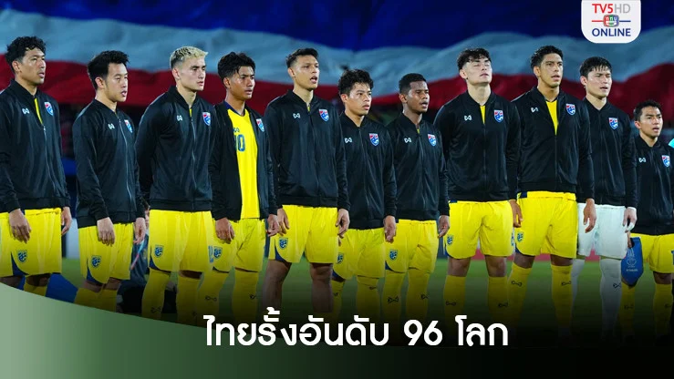ทีมชาติไทย รั้งอันดับ 96 ของโลก-ขึ้น 4 อันดับมากสุดในทวีปเอเชีย