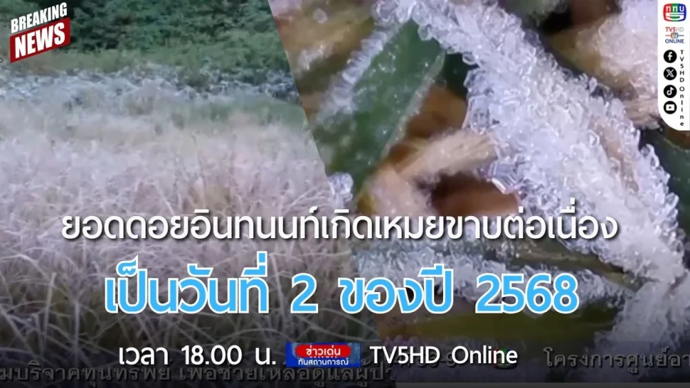 ยอดดอยอินทนนท์เกิดเหมยขาบต่อเนื่องเป็นวันที่ 2 ของปี 2568