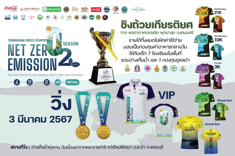 วิ่งกับเราได้สุขภาพที่ดี และได้บุญด้วยนะคะ รายได้ทั้งหมดไม่หักค่าใช้จ่ายมอบเป็นกองทุนค่าอาหารกลางวันให้กับเด็กๆ