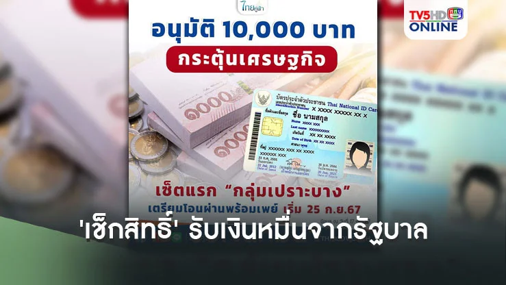เปิดแล้ว 'เช็กสิทธิ์' รับเงินหมื่นจากรัฐบาล