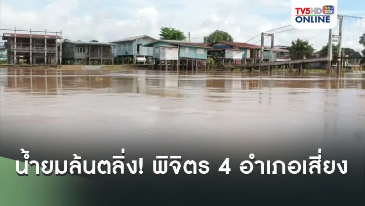 น้ำยมล้นตลิ่ง! พิจิตร 4 อำเภอเสี่ยง 