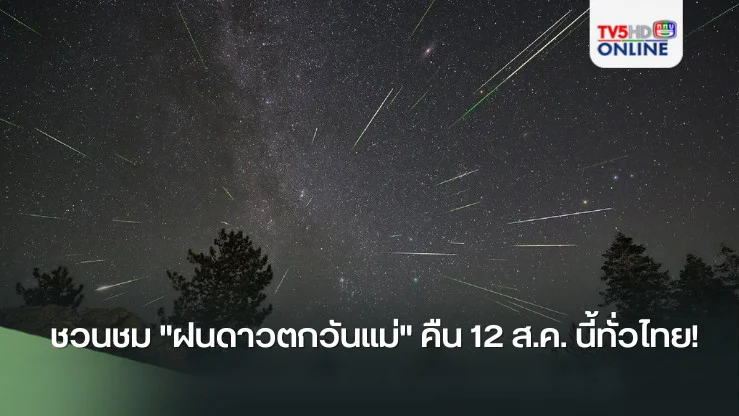 ชวนชม "ฝนดาวตกวันแม่" คืน 12 ส.ค. นี้ทั่วไทย!